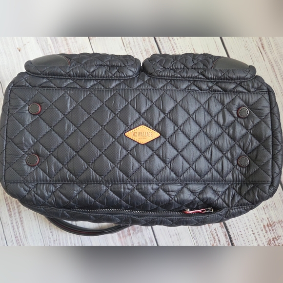 MZ Wallace Crosby Traveler Black Quilted Tote Bag - Picture 6 of 15